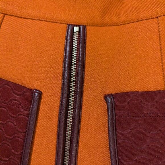Valmax made in Italy orange & maroon skirt size 12 - Picture 4 of 9